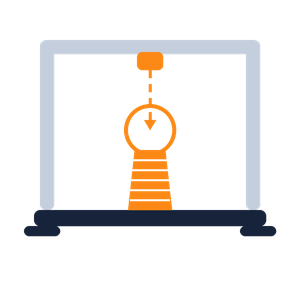 A bobblehead figurine being 3D printed